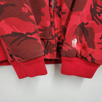 【現状渡し品】【メンズ】 AAPE BY A BATHING APE エーエイプバイアベイシングエイプ REVERSIBLE ZIP UP HOODIE AAPLJM7196XXA リバーシブル ジップアップ フーディー パーカー 142-260125-as-05-izu サイズ：L カラー：レッド 万代Net店