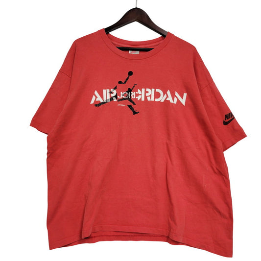 【中古品】【メンズ】 銀タグ USA製 AIR JORDAN PRINT エア ジョーダン プリント S/S ショートスリーブ TEE Tシャツ トップス 半袖 146-260127-ya-11-izu サイズ：XL カラー：レッド 万代Net店