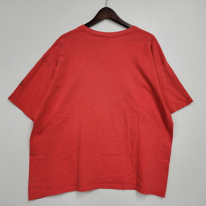 【中古品】【メンズ】 銀タグ USA製 AIR JORDAN PRINT エア ジョーダン プリント S/S ショートスリーブ TEE Tシャツ トップス 半袖 146-260127-ya-11-izu サイズ：XL カラー：レッド 万代Net店