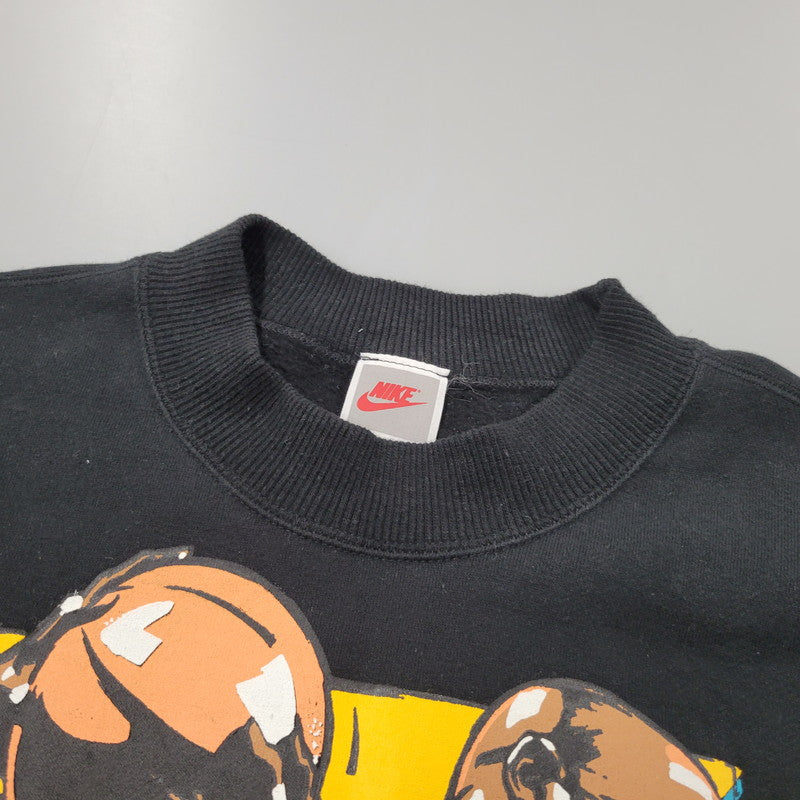 【中古品】【メンズ】 JORDAN PRINT SWEAT ジョーダン プリント スウェット 銀タグ 日本製 長袖 トップス 146-260125-as-04-izu サイズ：L カラー：ブラック 万代Net店
