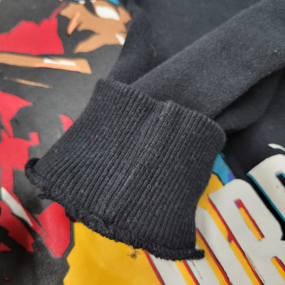 【中古品】【メンズ】 JORDAN PRINT SWEAT ジョーダン プリント スウェット 銀タグ 日本製 長袖 トップス 146-260125-as-04-izu サイズ：L カラー：ブラック 万代Net店