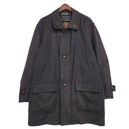 【現状渡し品】【メンズ】 STEINBOCK スタインボック イタリア製 SOUTIEN COLLAR COAT ステンカラーコートアウター 146-260125-tt-05-izu サイズ：50 カラー：ブラック 万代Net店