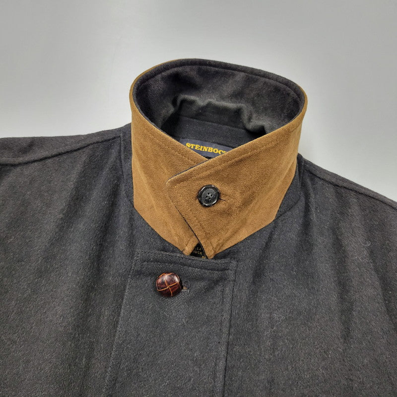 【現状渡し品】【メンズ】 STEINBOCK スタインボック イタリア製 SOUTIEN COLLAR COAT ステンカラーコートアウター 146-260125-tt-05-izu サイズ：50 カラー：ブラック 万代Net店