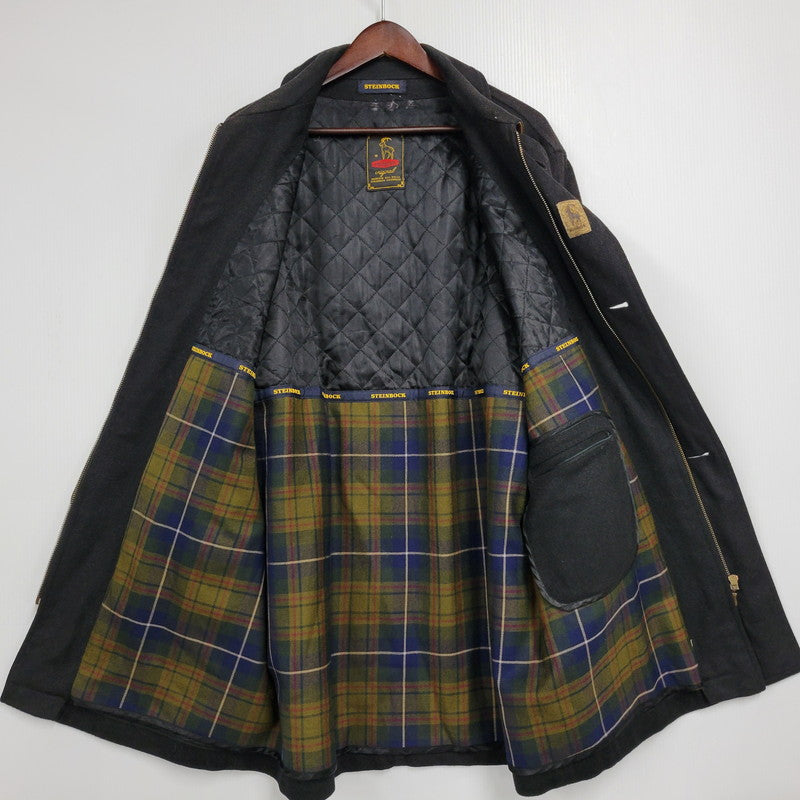 【現状渡し品】【メンズ】 STEINBOCK スタインボック イタリア製 SOUTIEN COLLAR COAT ステンカラーコートアウター 146-260125-tt-05-izu サイズ：50 カラー：ブラック 万代Net店