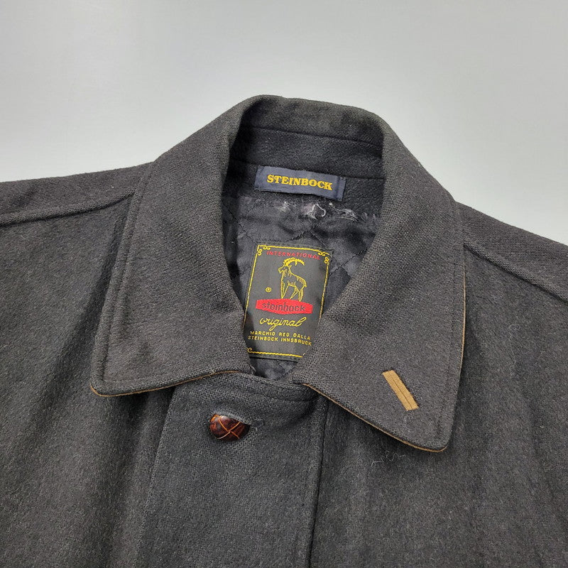 【現状渡し品】【メンズ】 STEINBOCK スタインボック イタリア製 SOUTIEN COLLAR COAT ステンカラーコートアウター 146-260125-tt-05-izu サイズ：50 カラー：ブラック 万代Net店
