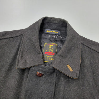 【現状渡し品】【メンズ】 STEINBOCK スタインボック イタリア製 SOUTIEN COLLAR COAT ステンカラーコートアウター 146-260125-tt-05-izu サイズ：50 カラー：ブラック 万代Net店