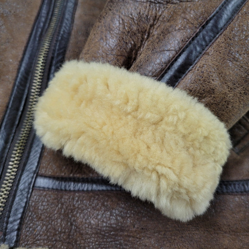 【中古品】【メンズ】 UNKNOWN DESTINATION アンノウンディスティネーション B-3 MOUTON JACKET ムートンジャケット 韓国製 アウター 146-260125-as-09-izu サイズ：L カラー：ブラウン 万代Net店