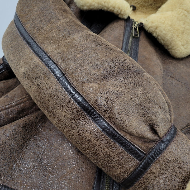 【中古品】【メンズ】 UNKNOWN DESTINATION アンノウンディスティネーション B-3 MOUTON JACKET ムートンジャケット 韓国製 アウター 146-260125-as-09-izu サイズ：L カラー：ブラウン 万代Net店
