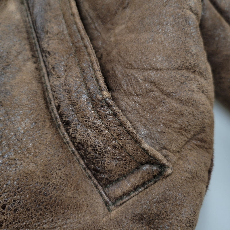 【中古品】【メンズ】 UNKNOWN DESTINATION アンノウンディスティネーション B-3 MOUTON JACKET ムートンジャケット 韓国製 アウター 146-260125-as-09-izu サイズ：L カラー：ブラウン 万代Net店