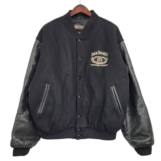 【中古品】【メンズ】 JACK DANIELS STADIUM JACKET ジャックダニエル スタジアムジャケット USA製 スタジャン アウター 146-260125-as-11-izu サイズ：L カラー：ブラック 万代Net店