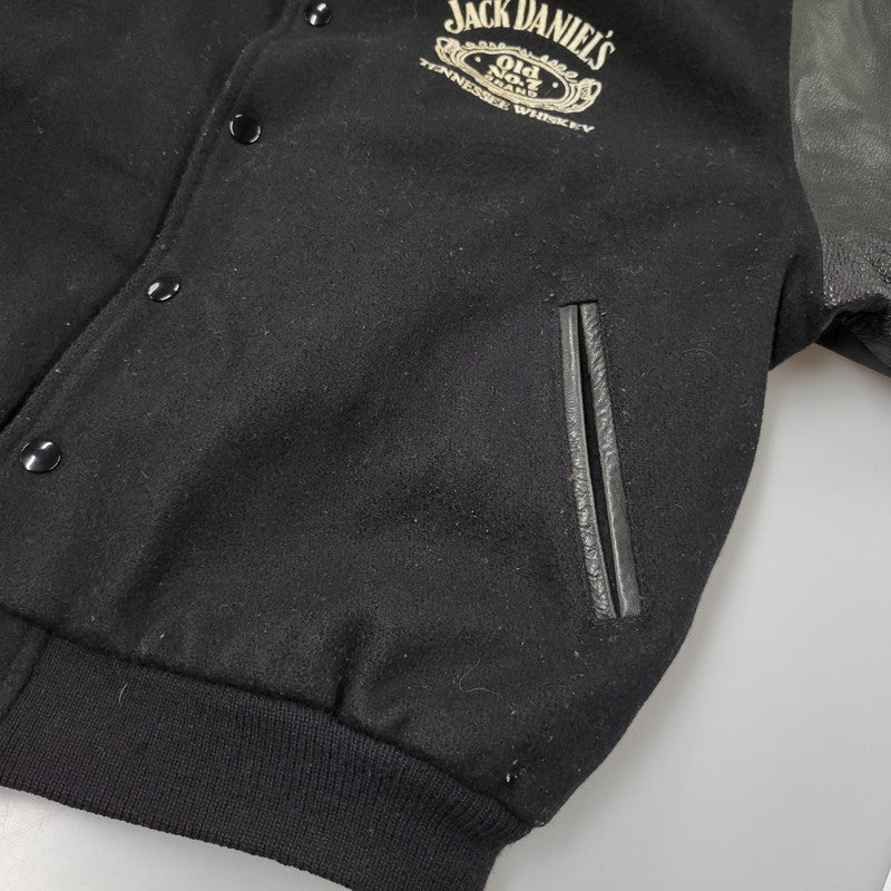 【中古品】【メンズ】 JACK DANIELS STADIUM JACKET ジャックダニエル スタジアムジャケット USA製 スタジャン アウター 146-260125-as-11-izu サイズ：L カラー：ブラック 万代Net店