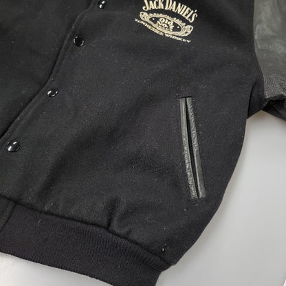 【中古品】【メンズ】 JACK DANIELS STADIUM JACKET ジャックダニエル スタジアムジャケット USA製 スタジャン アウター 146-260125-as-11-izu サイズ：L カラー：ブラック 万代Net店