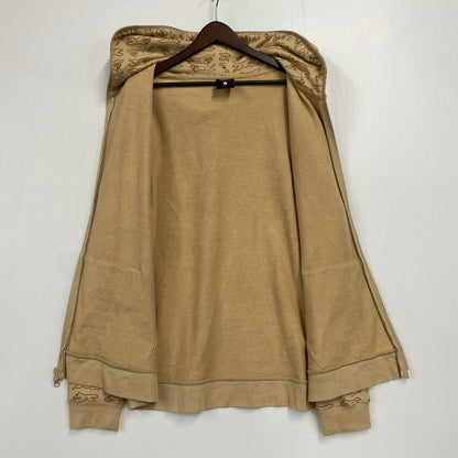 【中古品】【メンズ】 HUF ハフ ×ICECREAM アイスクリーム FL00199 RUNNING DOG FULL ZIP HOODED SWEATSHIRT ランニングドッグフルジップフーデッド スウェットシャツ 142-260128-tt-13-izu サイズ：L カラー：ベージュ 万代Net店