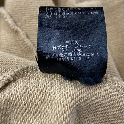 【中古品】【メンズ】 HUF ハフ ×ICECREAM アイスクリーム FL00199 RUNNING DOG FULL ZIP HOODED SWEATSHIRT ランニングドッグフルジップフーデッド スウェットシャツ 142-260128-tt-13-izu サイズ：L カラー：ベージュ 万代Net店