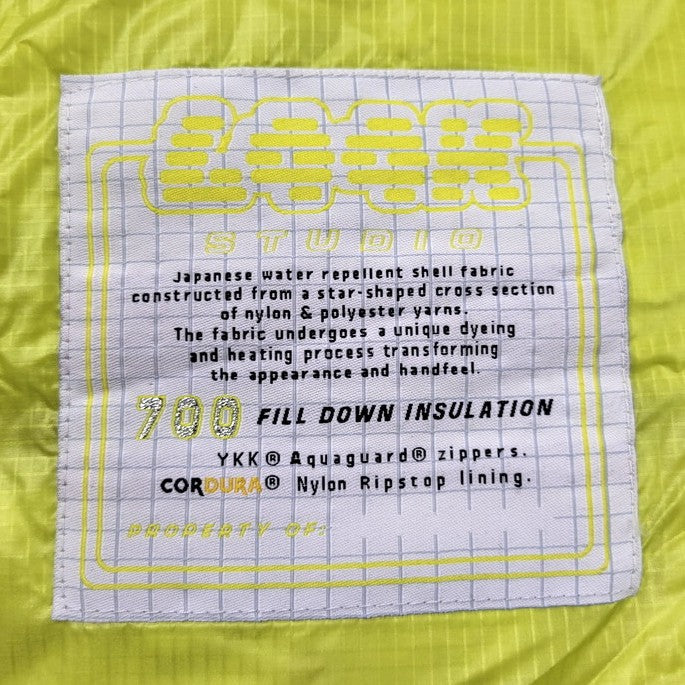 【中古品】【メンズ】 LQQK STUDIO ルックスタジオ TRANCE 700FILL PUFFER JACKET パファージャケット アウター 142-260125-tt-01-izu サイズ：L カラー：イエロー 万代Net店