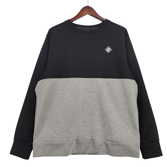 【中古品】【メンズ】 V12 ヴィトゥエルヴ SWEAT SHIRT スウェット シャツ トレーナー トップス 長袖 141-260128-kh-04-izu サイズ：L カラー：ブラック×グレー 万代Net店