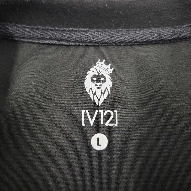 【中古品】【メンズ】 V12 ヴィトゥエルヴ SWEAT SHIRT スウェット シャツ トレーナー トップス 長袖 141-260128-kh-04-izu サイズ：L カラー：ブラック×グレー 万代Net店