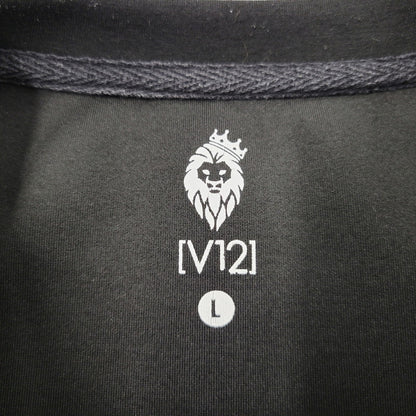 【中古品】【メンズ】 V12 ヴィトゥエルヴ SWEAT SHIRT スウェット シャツ トレーナー トップス 長袖 141-260128-kh-04-izu サイズ：L カラー：ブラック×グレー 万代Net店