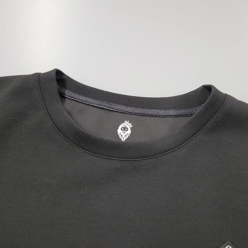 【中古品】【メンズ】 V12 ヴィトゥエルヴ SWEAT SHIRT スウェット シャツ トレーナー トップス 長袖 141-260128-kh-04-izu サイズ：L カラー：ブラック×グレー 万代Net店