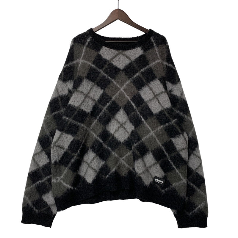 【中古品】【メンズ】 232FUNH-KNM03 23AW ARGYLE PATTERN MOHAIR SWEATER アーガイル パターン モヘア セーター トップス 長袖 142-260126-cs-09-izu サイズ：XL カラー：マルチ 万代Net店
