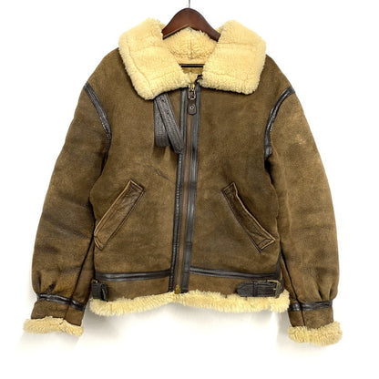 【中古品】【メンズ】 33H5595 USA製 B-3 MOUTON FLIGHT JACKET ビースリー マウンテン フライト ジャケット アウター 146-260126-cs-19-izu サイズ：36 カラー：ブラウン 万代Net店