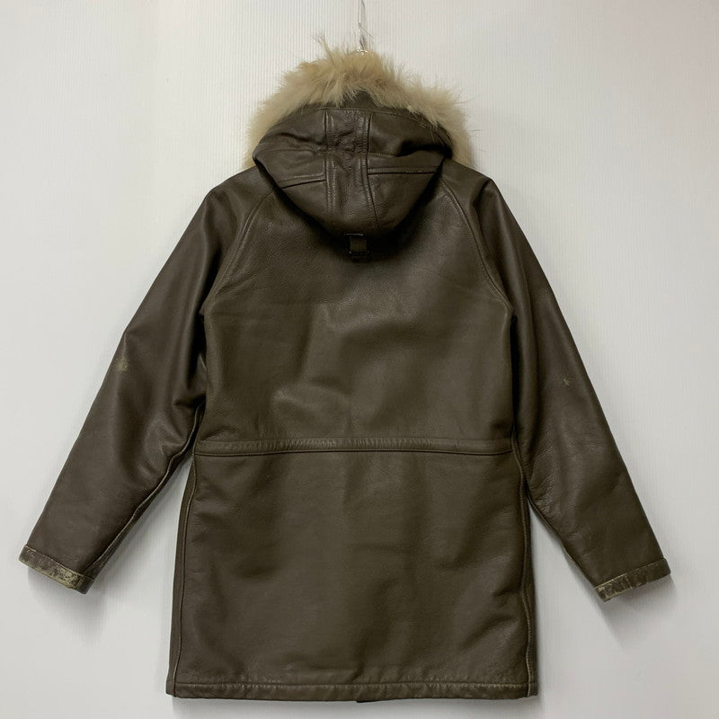 【現状渡し品】【メンズ】 UNITED ARROWS BLUE LABEL ユナイテッドアローズ ブルーレーベル 1225-199-4360 N-3B LEATHER COAT レザー コート アウター 147-260127-yn-06-izu サイズ：S カラー：オリーブ 万代Net店