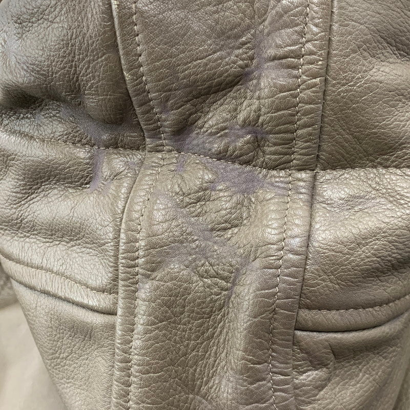【現状渡し品】【メンズ】 UNITED ARROWS BLUE LABEL ユナイテッドアローズ ブルーレーベル 1225-199-4360 N-3B LEATHER COAT レザー コート アウター 147-260127-yn-06-izu サイズ：S カラー：オリーブ 万代Net店
