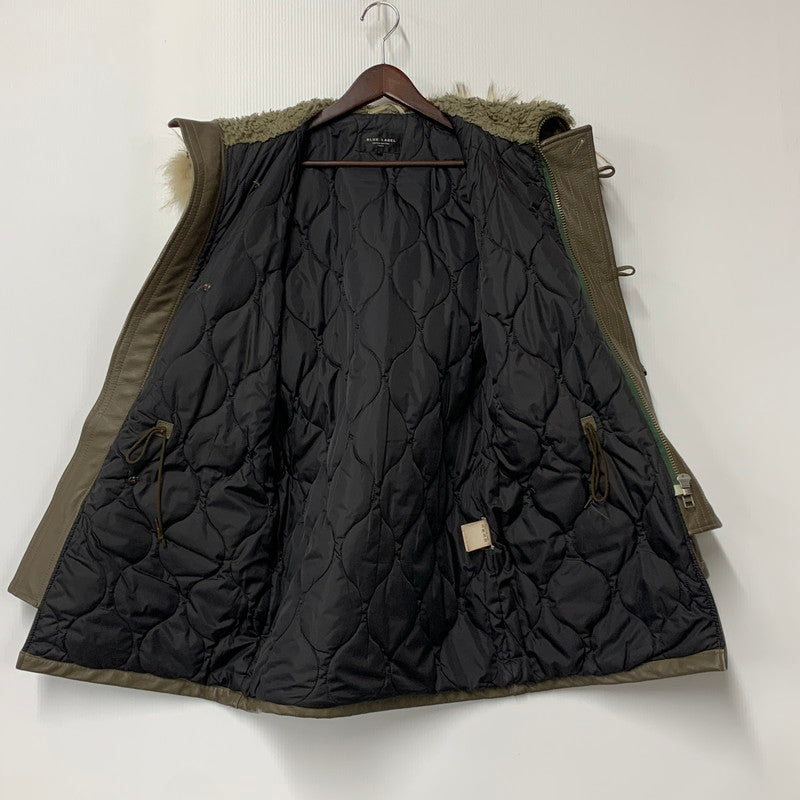 【現状渡し品】【メンズ】 UNITED ARROWS BLUE LABEL ユナイテッドアローズ ブルーレーベル 1225-199-4360 N-3B LEATHER COAT レザー コート アウター 147-260127-yn-06-izu サイズ：S カラー：オリーブ 万代Net店