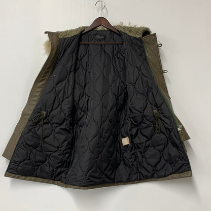 【現状渡し品】【メンズ】 UNITED ARROWS BLUE LABEL ユナイテッドアローズ ブルーレーベル 1225-199-4360 N-3B LEATHER COAT レザー コート アウター 147-260127-yn-06-izu サイズ：S カラー：オリーブ 万代Net店