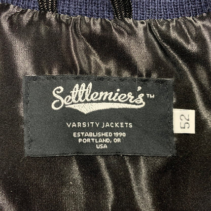 【中古品】【メンズ】 SETTLEMIERS セトルマイアーズ WOOL VARSITY JACKET ウール バーシティ ジャケット アウター 145-260126-cs-10-izu サイズ：52 カラー：ネイビー 万代Net店
