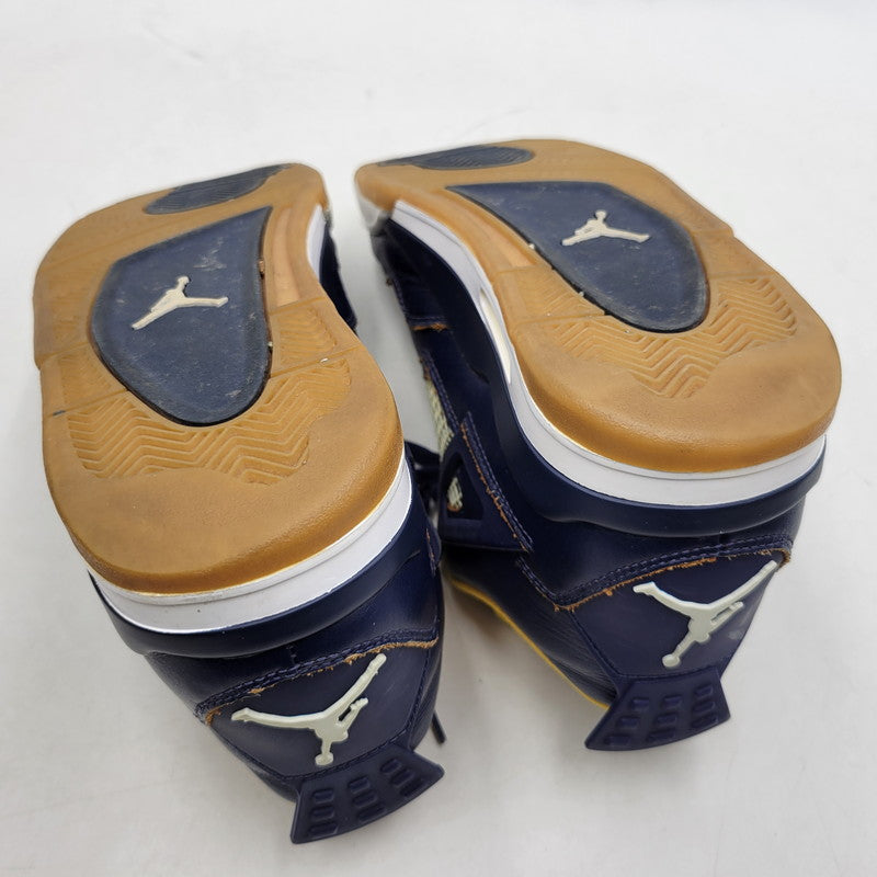 【中古品】【メンズ】 308497-425 AIR JORDAN 4 RETRO DUNK FROM ABOVE エアジョーダン4 レトロ ダンクフロムアバブ スニーカー 靴 160-260128-tt-05-izu サイズ：27.5cm カラー：MID NAVY/MTLLC GLD-GLD LF-WHITE 万代Net店
