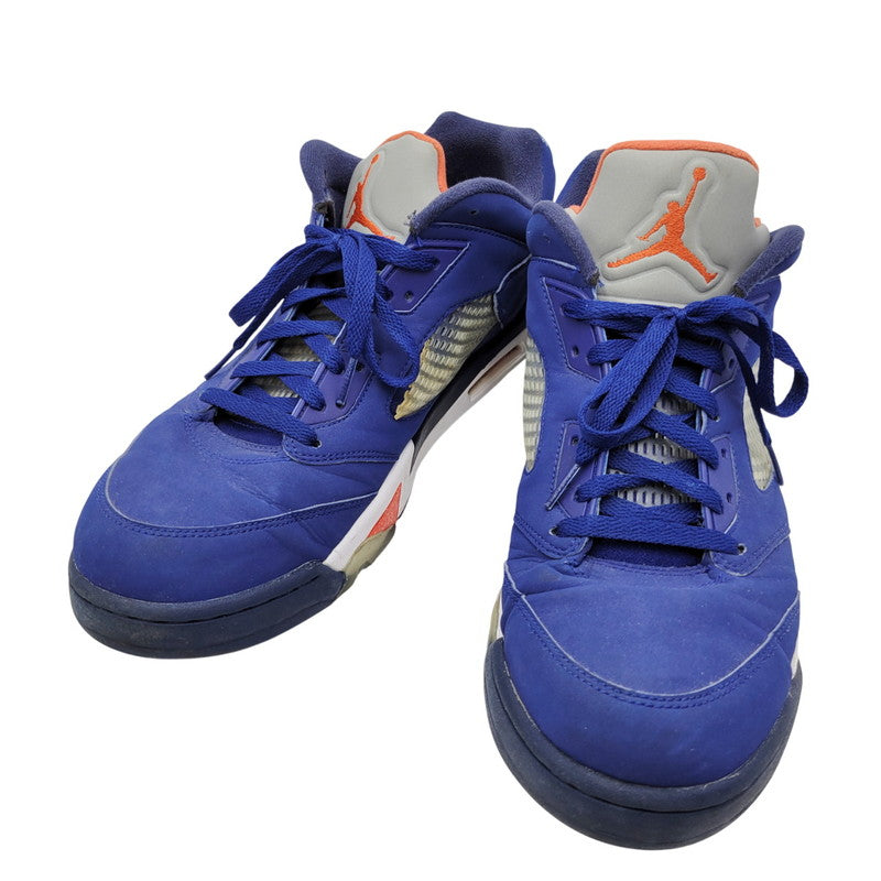 【現状渡し品】【メンズ】 819171-417 AIR JORDAN 5 RETRO LOW KNICKS ナイキ エアジョーダン5レトロ ロー スニーカー 靴 160-260128-tt-06-izu サイズ：32cm カラー：DEEP ROYAL BLUE/TEAM ORANGE-MIDNIGHT NAVY-ATOMIC ORANGE 万代Net店