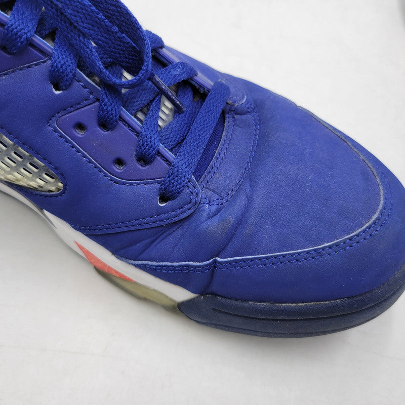 【現状渡し品】【メンズ】 819171-417 AIR JORDAN 5 RETRO LOW KNICKS ナイキ エアジョーダン5レトロ ロー スニーカー 靴 160-260128-tt-06-izu サイズ：32cm カラー：DEEP ROYAL BLUE/TEAM ORANGE-MIDNIGHT NAVY-ATOMIC ORANGE 万代Net店