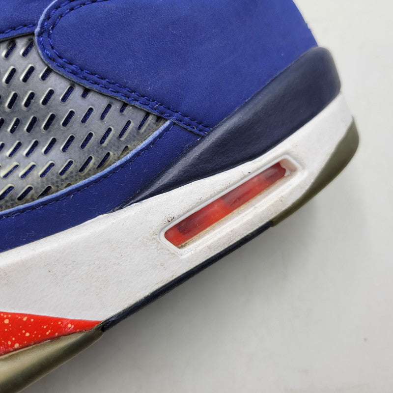 【現状渡し品】【メンズ】 819171-417 AIR JORDAN 5 RETRO LOW KNICKS ナイキ エアジョーダン5レトロ ロー スニーカー 靴 160-260128-tt-06-izu サイズ：32cm カラー：DEEP ROYAL BLUE/TEAM ORANGE-MIDNIGHT NAVY-ATOMIC ORANGE 万代Net店