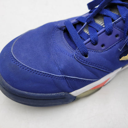 【現状渡し品】【メンズ】 819171-417 AIR JORDAN 5 RETRO LOW KNICKS ナイキ エアジョーダン5レトロ ロー スニーカー 靴 160-260128-tt-06-izu サイズ：32cm カラー：DEEP ROYAL BLUE/TEAM ORANGE-MIDNIGHT NAVY-ATOMIC ORANGE 万代Net店