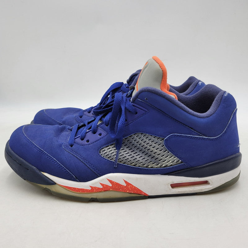 【現状渡し品】【メンズ】 819171-417 AIR JORDAN 5 RETRO LOW KNICKS ナイキ エアジョーダン5レトロ ロー スニーカー 靴 160-260128-tt-06-izu サイズ：32cm カラー：DEEP ROYAL BLUE/TEAM ORANGE-MIDNIGHT NAVY-ATOMIC ORANGE 万代Net店