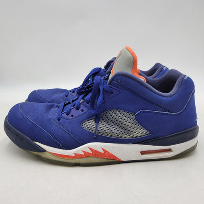 【現状渡し品】【メンズ】 819171-417 AIR JORDAN 5 RETRO LOW KNICKS ナイキ エアジョーダン5レトロ ロー スニーカー 靴 160-260128-tt-06-izu サイズ：32cm カラー：DEEP ROYAL BLUE/TEAM ORANGE-MIDNIGHT NAVY-ATOMIC ORANGE 万代Net店