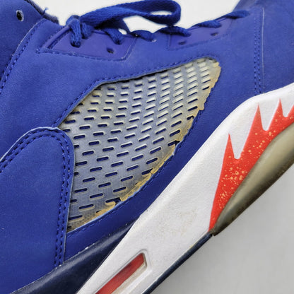 【現状渡し品】【メンズ】 819171-417 AIR JORDAN 5 RETRO LOW KNICKS ナイキ エアジョーダン5レトロ ロー スニーカー 靴 160-260128-tt-06-izu サイズ：32cm カラー：DEEP ROYAL BLUE/TEAM ORANGE-MIDNIGHT NAVY-ATOMIC ORANGE 万代Net店