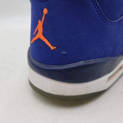 【現状渡し品】【メンズ】 819171-417 AIR JORDAN 5 RETRO LOW KNICKS ナイキ エアジョーダン5レトロ ロー スニーカー 靴 160-260128-tt-06-izu サイズ：32cm カラー：DEEP ROYAL BLUE/TEAM ORANGE-MIDNIGHT NAVY-ATOMIC ORANGE 万代Net店