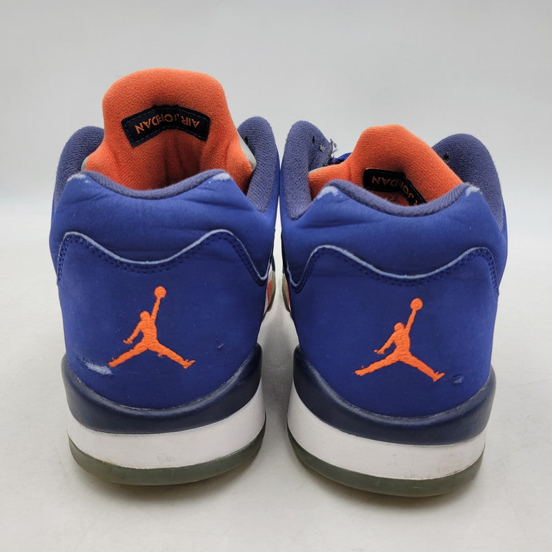 【現状渡し品】【メンズ】 819171-417 AIR JORDAN 5 RETRO LOW KNICKS ナイキ エアジョーダン5レトロ ロー スニーカー 靴 160-260128-tt-06-izu サイズ：32cm カラー：DEEP ROYAL BLUE/TEAM ORANGE-MIDNIGHT NAVY-ATOMIC ORANGE 万代Net店
