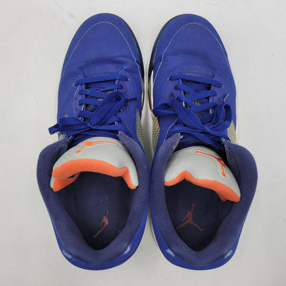 【現状渡し品】【メンズ】 819171-417 AIR JORDAN 5 RETRO LOW KNICKS ナイキ エアジョーダン5レトロ ロー スニーカー 靴 160-260128-tt-06-izu サイズ：32cm カラー：DEEP ROYAL BLUE/TEAM ORANGE-MIDNIGHT NAVY-ATOMIC ORANGE 万代Net店