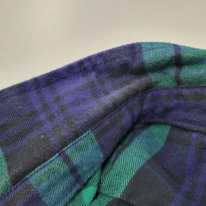 【中古品】【メンズ】 BIG BILL ビッグビル BLOCK CHECK SHIRT ブロック チェック シャツ トップス 長袖 146-260128-kh-02-izu サイズ：M カラー：グリーン×ネイビー 万代Net店