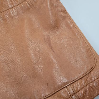 【中古品】【メンズ】 90S LEATHER CAR COAT レザー カー コート アウター 146-260127-cs-06-izu サイズ：L カラー：ブラウン 万代Net店