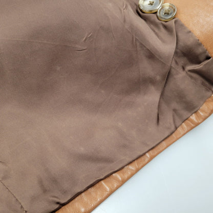 【中古品】【メンズ】 90S LEATHER CAR COAT レザー カー コート アウター 146-260127-cs-06-izu サイズ：L カラー：ブラウン 万代Net店