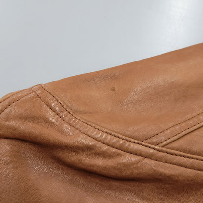 【中古品】【メンズ】 90S LEATHER CAR COAT レザー カー コート アウター 146-260127-cs-06-izu サイズ：L カラー：ブラウン 万代Net店