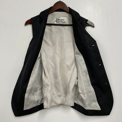【中古品】【メンズ】 VIVIENNE WESTWOOD MAN ヴィヴィアン ウエストウッド マン VW-W1-89896 GILET VEST ジレ ベスト 141-260126-cs-17-izu サイズ：44 カラー：ブラック 万代Net店