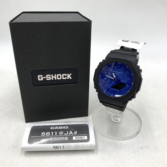 【中古美品】【メンズ/レディース】 G-SHOCK ジーショック GA-2100BP-1AJF 2100 SERIES ANALOG-DIGITAL WATCH シリーズ アナログ デジタル ウォッチ 腕時計 196-260126-cs-04-izu サイズ：48.5 × 45.4 × 11.8 mm カラー：ブラック/ブルー 万代Net店