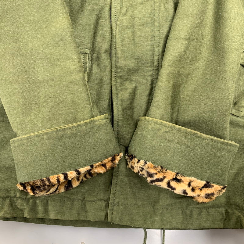【中古品】【メンズ】 LEOPARD FUR LINER M-65 TYPE FIELD JACKET レオパード ファー ライナー タイプ フィールド ジャケット アウター 142-260126-cs-06-izu サイズ：S カラー：カーキ 万代Net店
