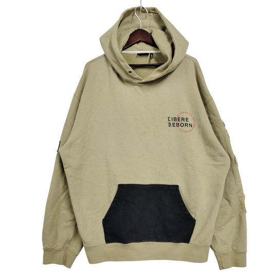 【中古品】【メンズ】 LIBERE リベーレ LIMITED WAPPEN HOODIE リミテッド ワッペン フーディー パーカー トップス 長袖 142-260128-kh-05-izu サイズ：L カラー：オリーブ 万代Net店