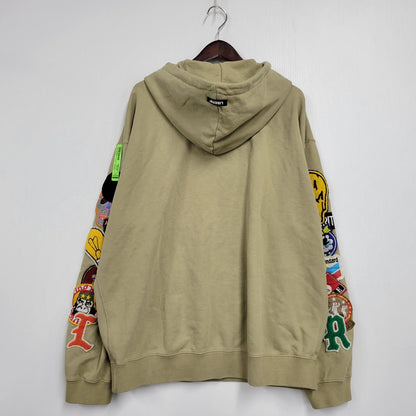 【中古品】【メンズ】 LIBERE リベーレ LIMITED WAPPEN HOODIE リミテッド ワッペン フーディー パーカー トップス 長袖 142-260128-kh-05-izu サイズ：L カラー：オリーブ 万代Net店